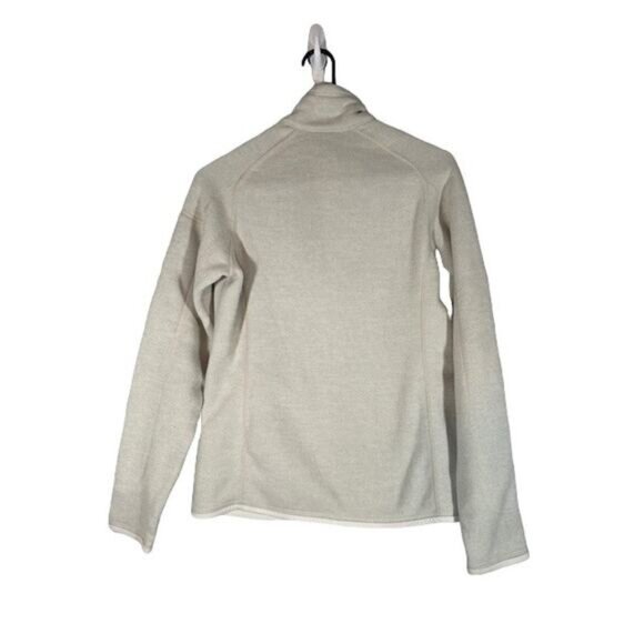 Patagonia White Mock Neck Better Sweater Full Zip Fleece Jacket Women Sz M - Picture 2 of 11
